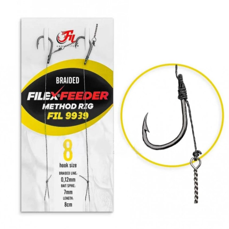 Fil Fishing Filex Method Rig w/ Bait Pin - Braided - 2 Stuks - 8cm (Meerdere Varianten)